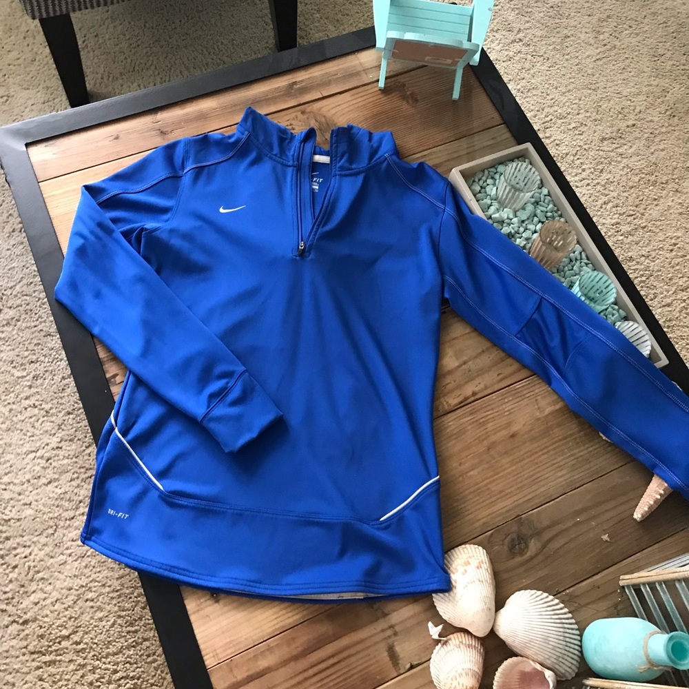 Royal Blue Nike Half Zip Hoddie